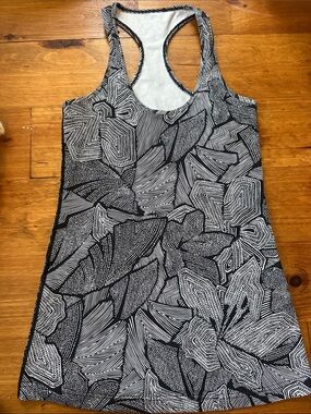 lululemon athletica Black and White Geometric Racerback Tank